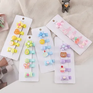 Kids Cute Cartoon Hair Clips Sweet Bear Rabbit Duck Hairpins Hair Accessories For Girls Children