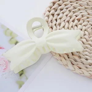 Large bow hair claw clip solid color acrylic shark clip fashion hair accessories for women