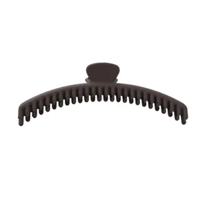 Einfarbige matte Haarspange mit dichten Zähnen, großes gebogenes Design für elegantes Styling.