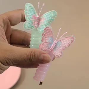 Grazioso elastico per capelli a farfalla per bambine, accessorio per capelli dolce e resistente.