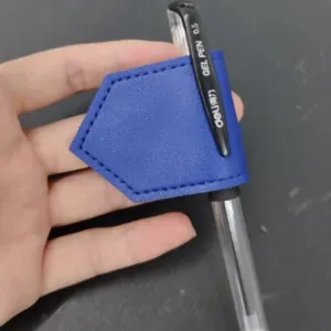 Leather magnetic bookmark pen holder, stylish diamond page marker clip for books reading.