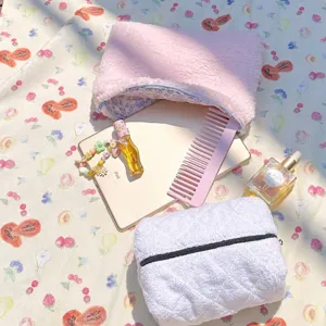Flauschige rosa Lammwoll Laptoptasche und Aufbewahrungsetui, weiche Tablet-Schutzhülle.