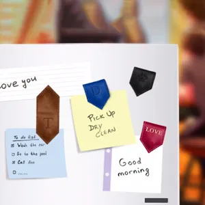 Leather magnetic bookmarks diamond shaped memo clips cute page markers for reading office school
