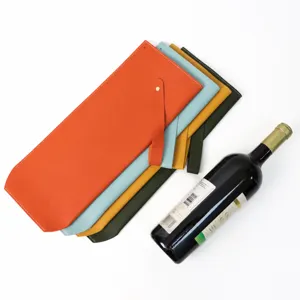 Borsa regalo per bottiglia di vino singola in pelle PU 750ml custodia portatile.