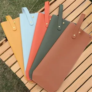 Custodia in Pelle PU per Bottiglia di Vino Borsa Regalo Portatile per Bottiglie da 750ml