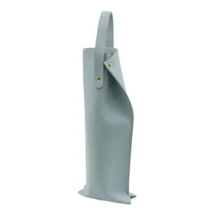 Borsa regalo per bottiglia di vino, pelle azzurra custodia per trasporto singolo 750ml.