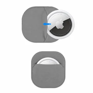 Adhesive Lycra Holder Case for AirTag Tracker Elastic Storage Pouch Back Sticker Mount