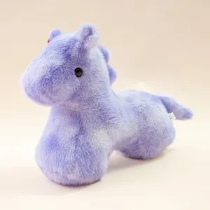 Purple plush horse toy soft stuffed animal cute pony doll for kids gift decor item