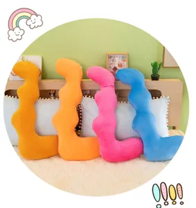 Dopamine wave long plush pillow cute cartoon doll leg sleeping bolster sofa cushion decor item