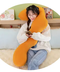 Dopamine wave body pillow cute long hugging plush cushion for sleeping sofa bed decor