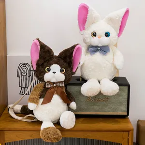 Zaino in peluche di gatto carino morbido bambola animale animato per uso quotidiano