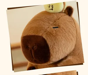 Simpatico peluche capibara con ape bambola morbida cuscino regalo per le ragazze.