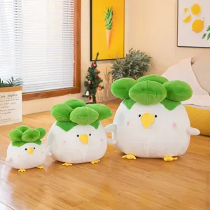 Cute garlic bird plush toy soft stuffed animal doll funny gift for girls room cute decor