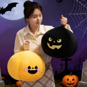 Cute Halloween Pumpkin Plush Pillow Soft Spooky Ghost Toy Creative Home Decor Gift