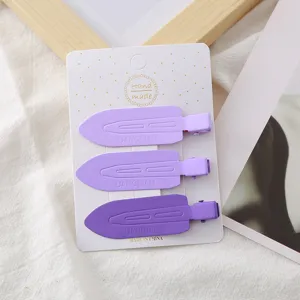 Set de pinces à cheveux bec de canard en métal violet Y2K, pinces pelle tendance pour coiffure.