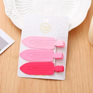 Joli ensemble de pinces à cheveux roses épingle à bec de canard douce pour femme fille frange