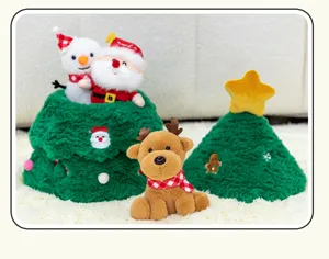 Süsses Weihnacht Plüschtier Set mit Weihnachtsmann Schneemann Rentier für Festtagsgeschenk