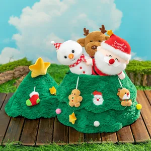Weihnachts Plueschspielzeug Set mit Santa Schneemann Rentier Puppen Festtagsgeschenk