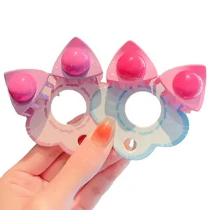 Schattige Y2K dopamine haarclip voor kinderen, kleurrijke kattenoor mini haarspeldjes voor meisjes.