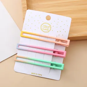 Set de pinces à cheveux en métal dégradé, pinces bec de candèle élégantes pour le style quotidien.