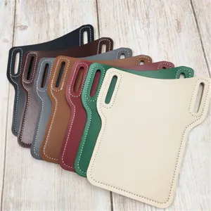 Pochette de téléphone en cuir PU vue détaillée avec plusieurs couleurs et passants