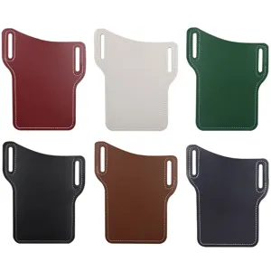 Pochette de téléphone en cuir PU étui de ceinture étui de smartphone tactique lot multicolore