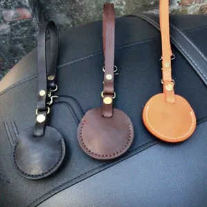 PU leather protective case and key ring holder for smart tracker, portable loop in 3 colors.