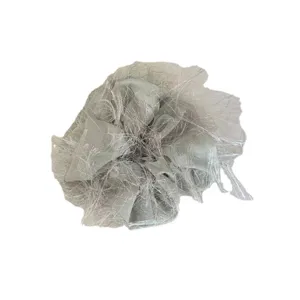 Elegante elastico per capelli in seta lucida da donna, design con nappe stile francese.
