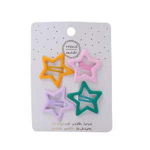 Süße bunte Stern Haarnadeln Set für Kinder Mädchen schöne Haarspangen Zubehör Accessoires
