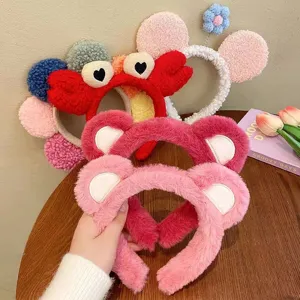 Pluche Berenoor Haarband Schattig Cartoon Dier Haarhoepel Pluizige Antislip Haaraccessoire Voor Vrouwen Dagelijks Gezicht Wassen