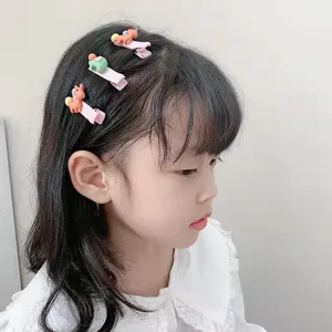 Graziosi fermagli per capelli per bambini, clip becco d'anatra in resina per ragazze.