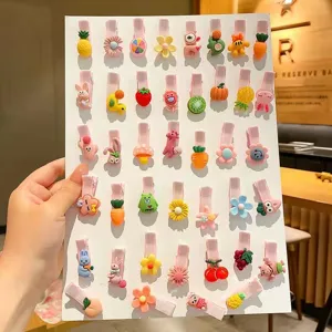Set di fermagli per capelli da ragazza con simpatici disegni, mollette becco d'anatra carine.
