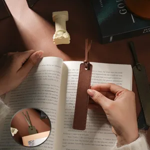 Leather Bookmark Vintage Tassels Page Marker Book Accessories Reading Stationery Gift
