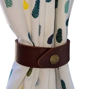 Nordic style PU leather curtain tieback buckle strap home decor window curtain holder