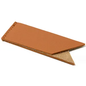 Brown PU leather page bookmark student reading marker folding tag main view product