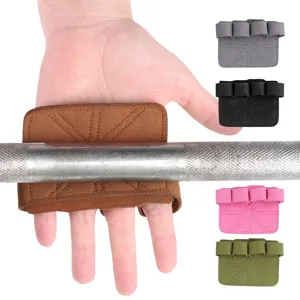 Fitness Zughilfen fürs Krafttraining, strapazierfähige Leder Handprotektoren fürs Fitnessstudio.