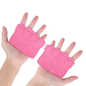 Rosa Gymnastik Handgrips für Gewichtheben, Fitness Pull-up Handschutz und Kreuzheben Gurte.