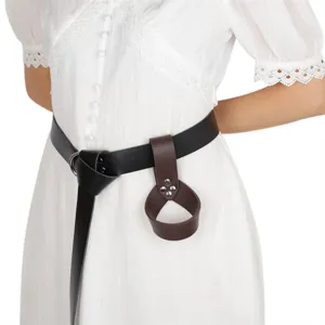 Medieval leather sword belt and frog holder for cosplay Renaissance costume accessory