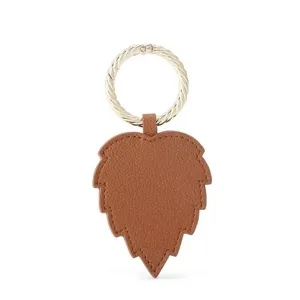 Leather magnetic hat clip for travel sun hat storage bag charm with gold metal twisted ring holder