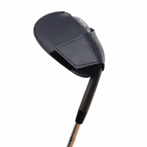 Golfschläger Kopfbedeckung einzeln dunkelblaues Leder Putter Schutzhülle für Sport!