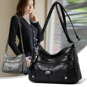 Borsa a tracolla elegante da donna in pelle morbida borsa crossbody casual per uso quotidiano
