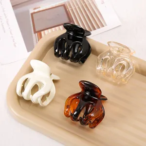 Mini hair claw clips set, acrylic cute hair catch clips for women and girls daily styling.