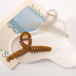 Large acrylic hair claw clip retro shark clip for thick hair elegant hair accessories