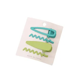 Niedliche bunte wellige Haarklammern Set süße Bonbon Bobby Pins Metall Seitenclips für Frauen