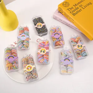 Kids colorful elastic hair ties cute small rubber bands hair ropes for kids daily wear