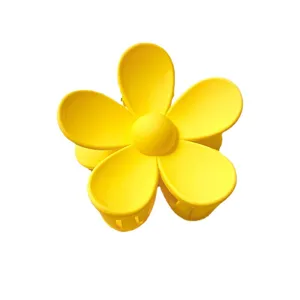 Pince a cheveux fleur jaune pour femmes et filles accessoires de cheveux doux style quotidien