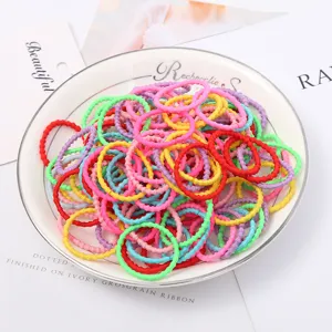 100pcs Women Girls High Elastic Hair Ties Nordic Color Ponytail Holders Seamless Rubber Bands Braided Hair Accessories