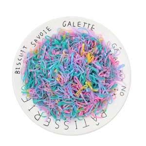 Colorful small rubber hair bands, high elasticity multi-color hair ties for daily styling.