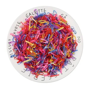 Colorful rubber hair bands for kids and women, high elasticity styling hair ties, set.