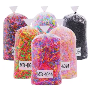Children High Elastic Rubber Bands Hair Ties Colorful Black Hair Ropes For Girls Simple Small Elastic Hair Accessories
